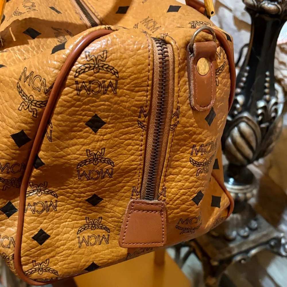 MCM Cognac Visetos Satchel - Picture 4 of 14